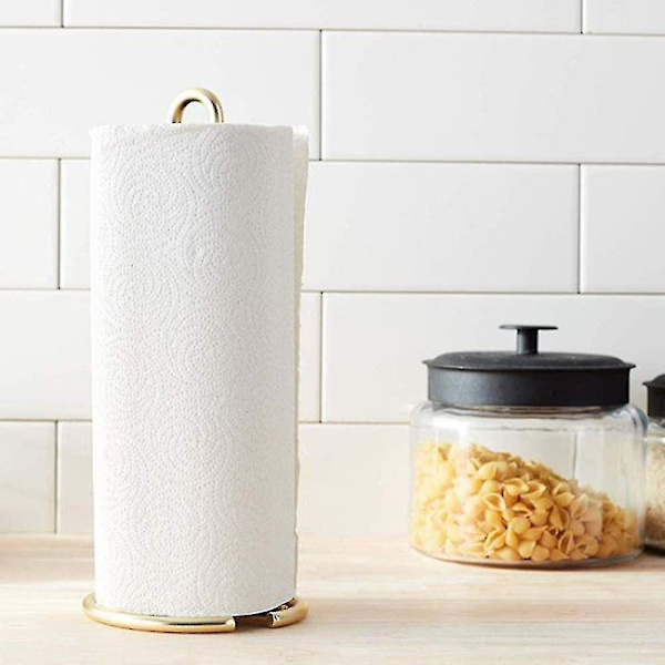 Papirhåndklædeholder, Papirhåndklædeholder Guld Papirhåndklædeholder Fritstående Rustfrit Stål Toiletpapirholder Vertikal Papirhåndklædeholder Gol
