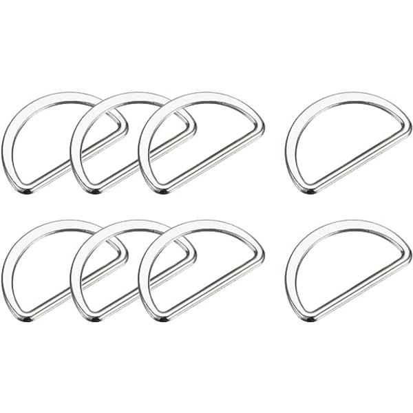 Metall D-ringar Spänne, Svetsade D-ringar Spänne för sömnad klädremmar Väskor Bält DIY Tillbehör