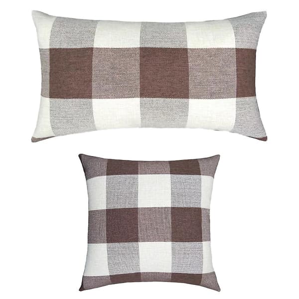 Farmhouse Rustikke Pudebetræk Sæt Af 2 Dekorative  Pudebetræk Linned Til Sofa Sofa Style1 style5