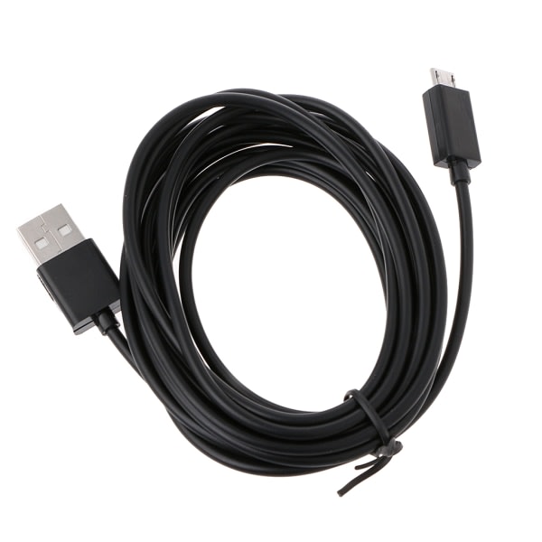 283cm/9.28ft Micro USB Power til PS4 Controller Ladekabel Line Micro USB Charging Line Sort Sort