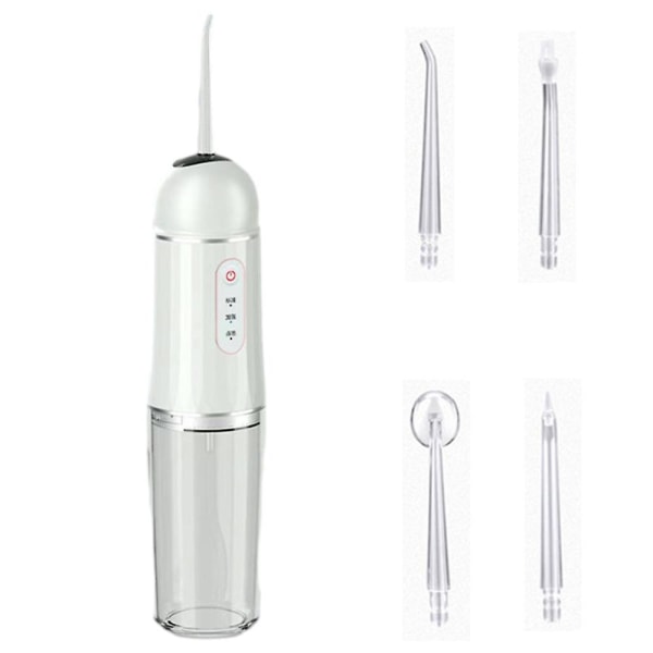 Water Dental Flosser johdoton hampaiden puhdistusaine, jossa on 3 tilaa 4 suutinkärjellä Ipx7 vedenpitävä hampaiden suuhuuhtelulaite matkustamiseen kotiin henkselit suun hampaiden puhdistukseen