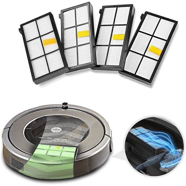 Kompatibelt tilbehørssæt Kompatibelt med Irobot Roomba 800 900 reservedele filtre