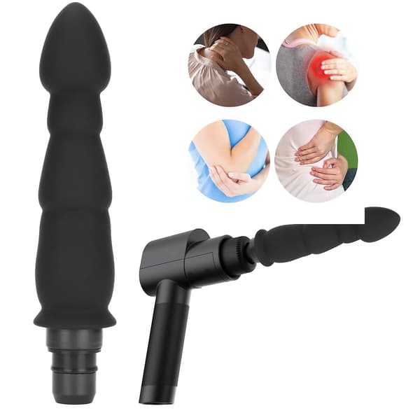Vanntett silikonhode for muskelmassasje, erstatningshodetilbehør for dypvevsmassasje black Interface 12MM