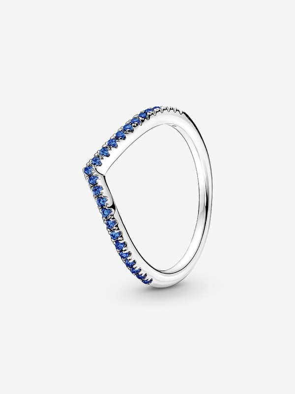 Pandora - P Timeless Wish Glittrande Blå Ring - Sterlingsilver Circumference: 52mm