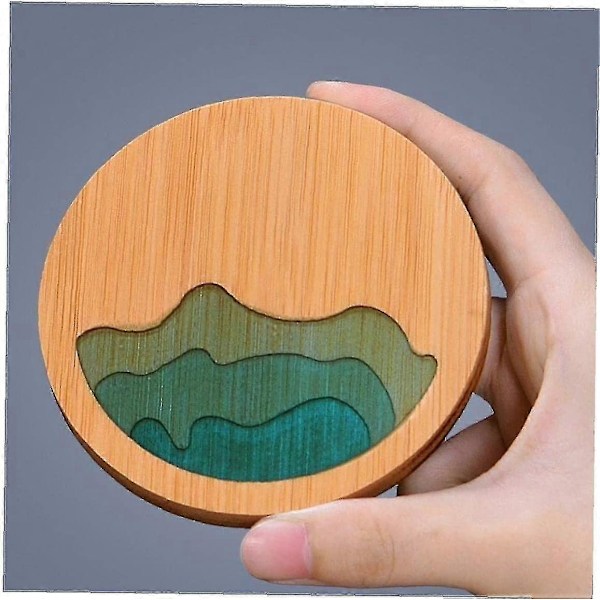 Er Rund Te Måtte Bambus Ers Epoxy Resin Transparent Kunsthåndværk (1 stk)