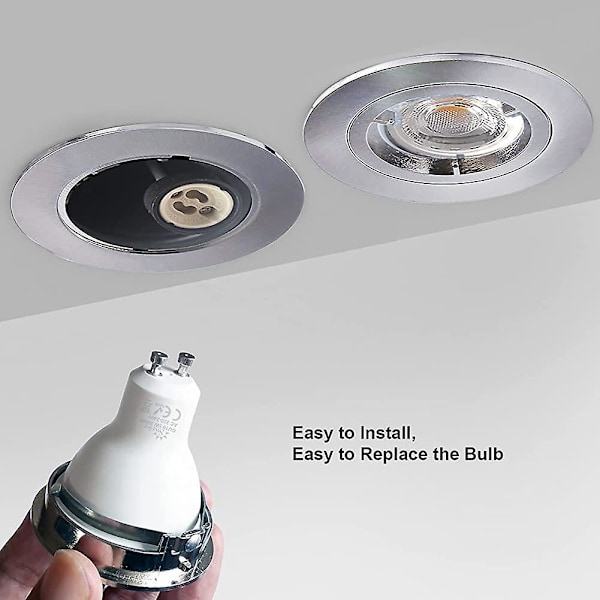 2xsweier 90 minutters brandhæmmende indbygget loftslampe Ip23 Gu10 LED downlight Lmell gave