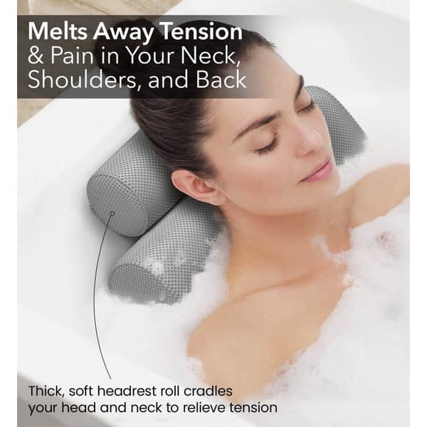 Everlasting Comfort Luksus Badekarpute - Støttepute for Hode, Nakke, Rygg til Badekar, Spa, Bløtlegging