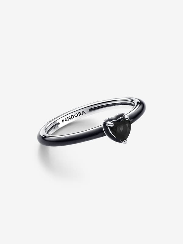 Pandora - P ME Black Chakra Heart Ring - Sterling sølv Circumference: 56mm