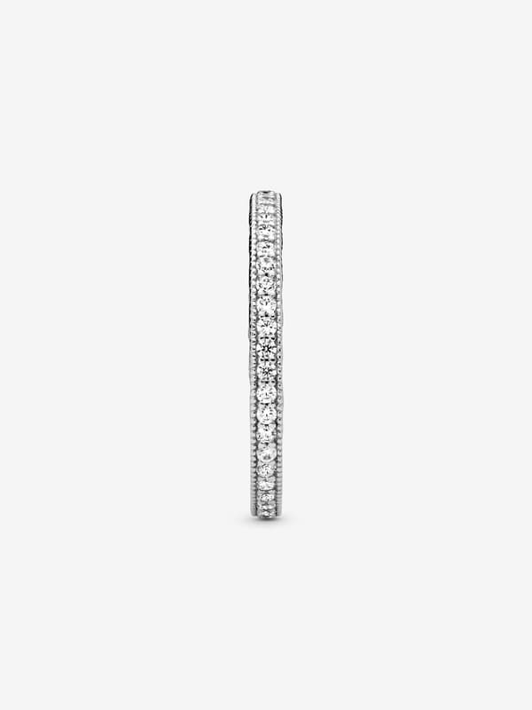 Pandora - Sparkle & Hearts -sormus - Sterlinghopea Circumference: 52mm