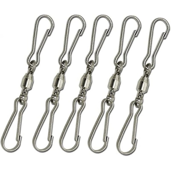 Spinning Windsocks Hook Swivel Dual Clips Swivel Hooks Clips Wind Chimes Clip Spiral Wind Spinner Hangers Smooth Spinning Dual Clip Dual Swivel(10pcs,