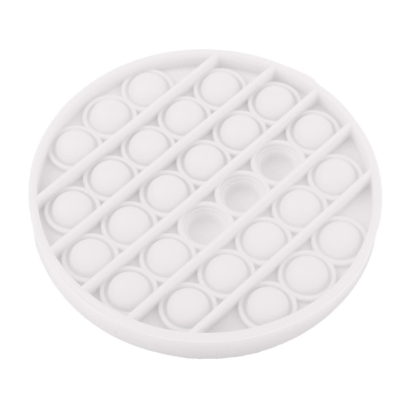 Boble Popping Push Press Fidget Sensorisk Legetøj Stress Relief Forskellige farver Rund Hvid