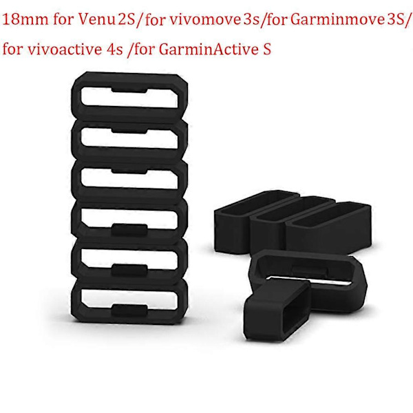 Spänne Fixeringsring för Garmin-Venu 2S/GarminActive S/Vivoactive 4s Smartwatch Black 22mm