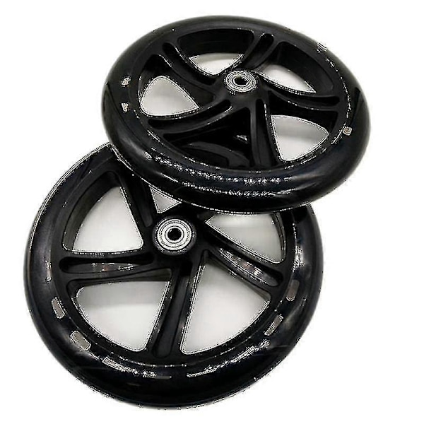 2 stycken Scooterhjul 200 mm PU-material Hjul tjocklek 30 mm ABEC-7 Lager Scootertillbehör