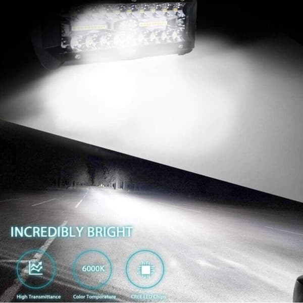 12V 300W 7'' LED arbeidslys, 12V vanntett IP67 bil LED flom tåkelys, 27 000lm (2 STK)