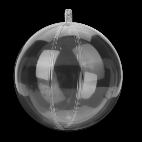 20 stk. Klar Fyldbare Ornamentkugler DIY Plastikkugle Julepynt Trækugle (10cm)