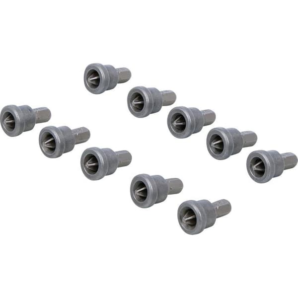 50408 Bitssett med dybdestopp for gipsplater, 6,3 mm (1/4\") utvendig sekskant, PH2 krysshode, 10 stk