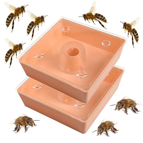 2 kpl mehiläispikasyöttölaite, neliön pesän yläosa mehiläissyöttölaite mehiläishoitolaitteet mehiläishoitajan työkalu