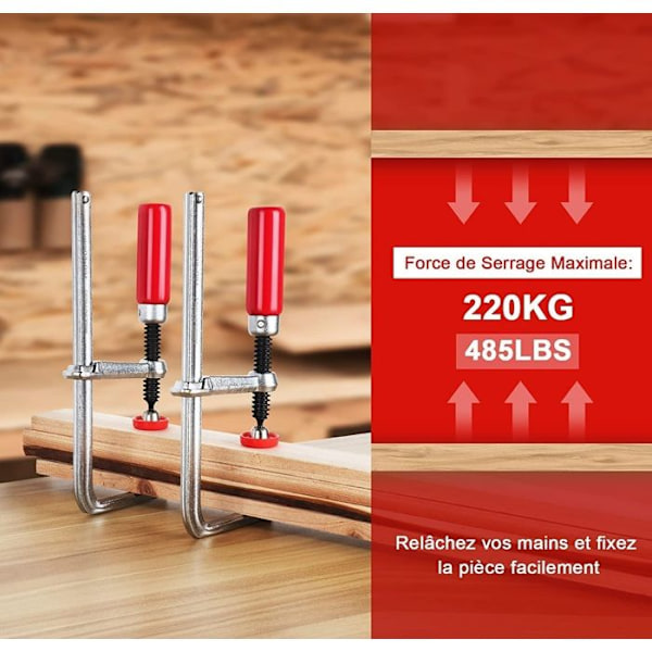 Kappaletta 160x60mm Ohjainkiskon Puristin MFT-ohjainkiskolle ja Ohjainkiskojärjestelmälle, 220KG Puristusvoima