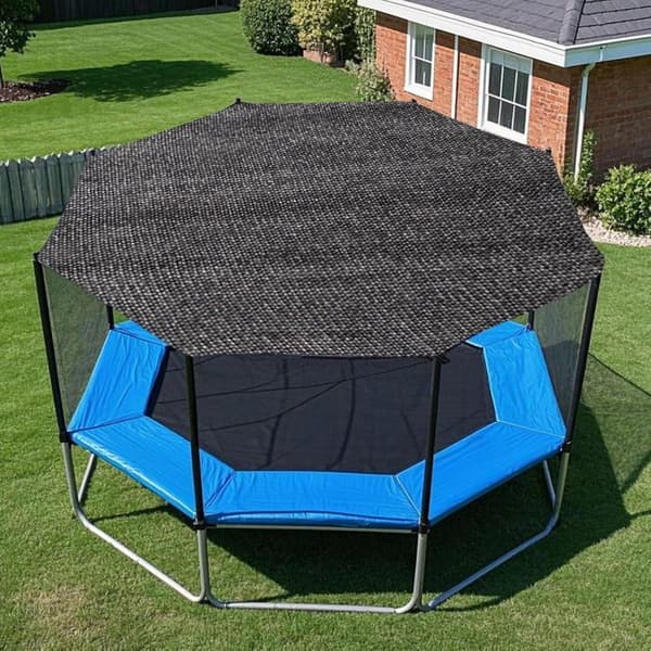 Solbeskyttelsesovertræk til trampolin - Diameter 365 cm - Til 8 stænger - UV-resistent - Trampolintilbehør