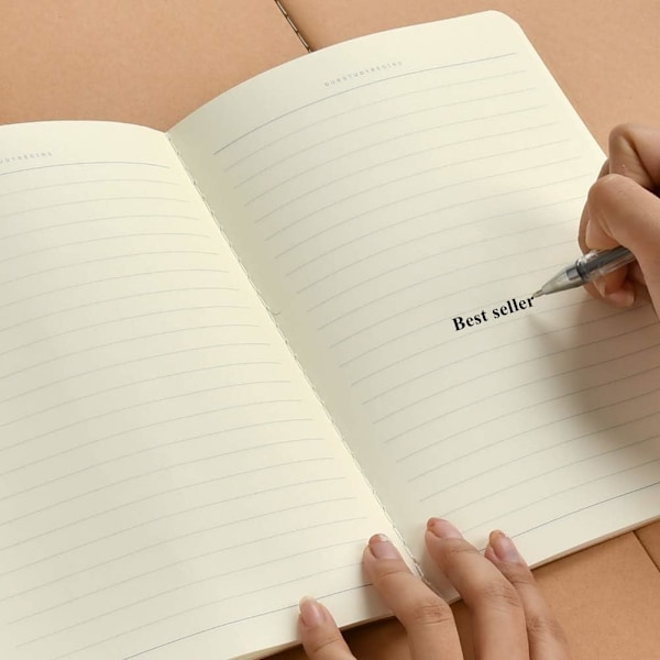 10 stk. notesblok A5, Kraft Cover Notebooks 5 pakker blanke sider/ 5 linjerede sider (36 ark hver), Great Sketchbook Drawing Notebook, Classic Diary Note Pads