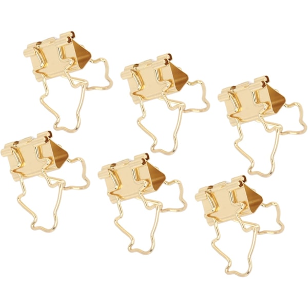 Clips Office Essential Stationery Lang Hale Hul Multifunktion Hjemmekontor Clips Lille Kreativt Design Udvidet Længde til Ekstra Fastgørelse 100 stk. Sæt Gold