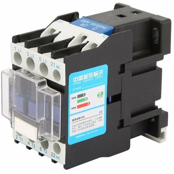 Industriel elektrisk kontaktor 18A – Spænding 220V AC – 3 poler – Sølv-wolframlegering for høj følsomhed – Din-skinnemontering – CJX2-1801