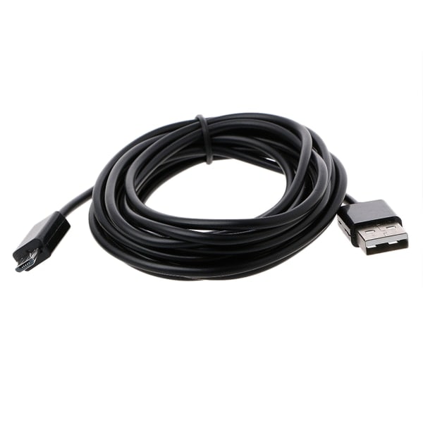 283cm/9.28ft Micro USB-strømkabel for PS4-kontrollerlading Kabel Linje Micro USB-ladekabel Svart Svart