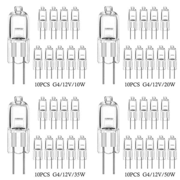 10 halogenlamper kapsel lamper G4-12V-10W G4-12V-10W G4-12V-10W