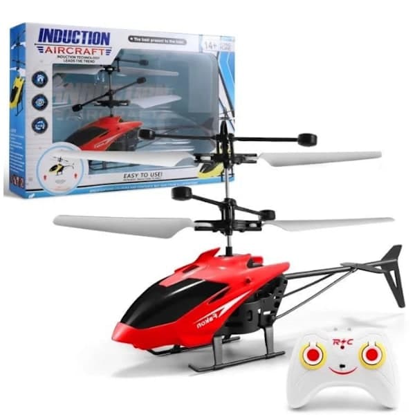 Fjärrkontrollhelikopter, 2-kanals RC-helikopterleksaker_Superpresent röd