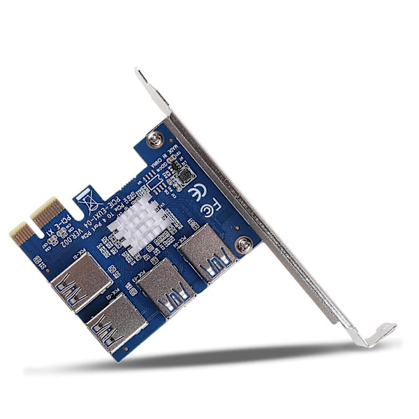 PCIE-konverter PCI-Express 1 til 4 adapterkort USB 3.0 adapter multiplikator kort