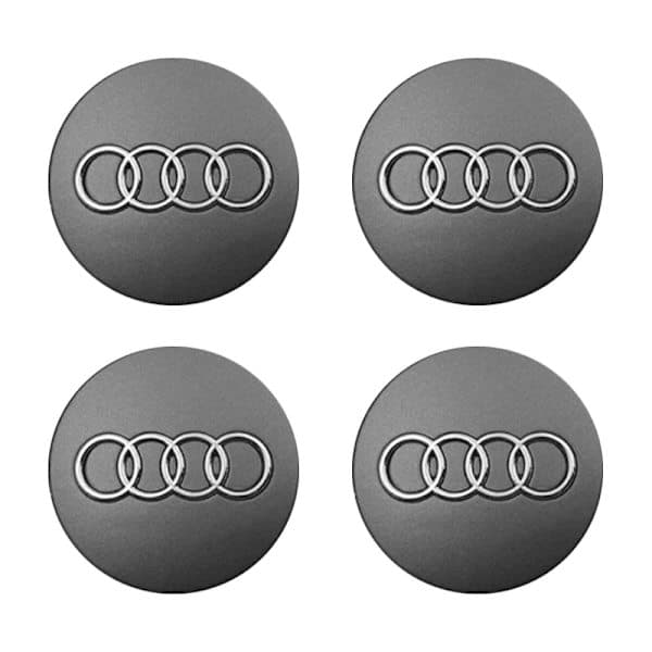 Senterkopper til AUDI 60mm 4-pakning grå 80 gray