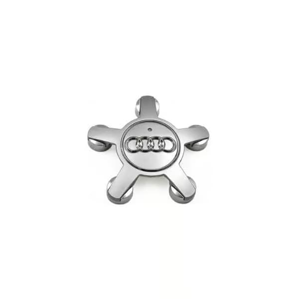 Set med 4 navkapslar 4f0601165 N hjulemblem, för 135 mm navkapslar för Audi (silver)