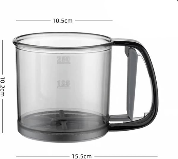 Mel sigte rustfrit stål si til bagepulver sukker shaker duster ergonomisk håndtag mel sigte bageværktøj