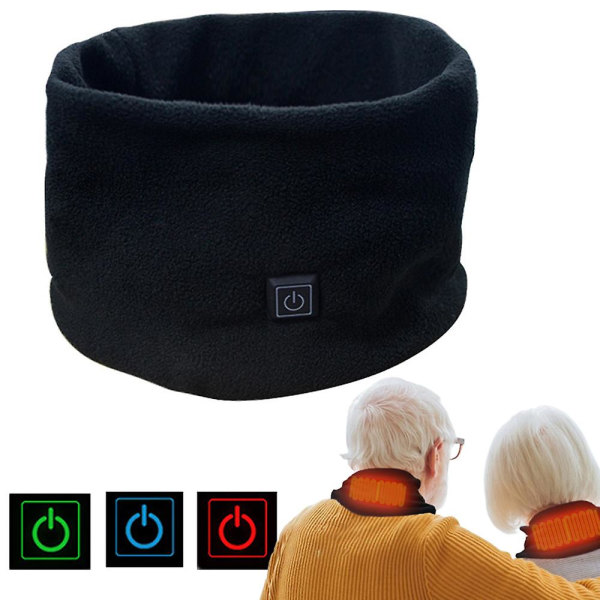 Electric Heated Snood Neck Warmer Fleece Scarf Winter Thermal Usb Heating Scarves Tube