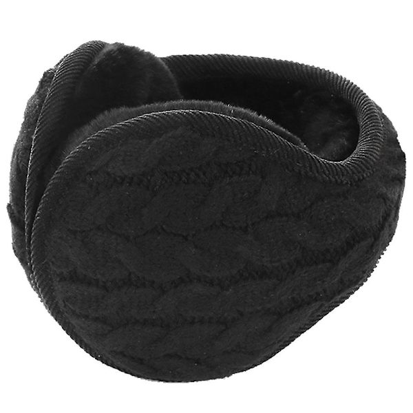 Varme strikkede ørevarmere Foldable øremuffer øremuffer Vinter øremuffer Unisex Black