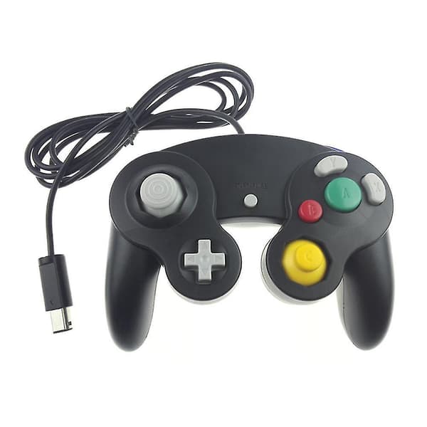 Ny kablet kontroller gamepad for Nintendo Gamecube-konsoll og Wii U-konsoll black