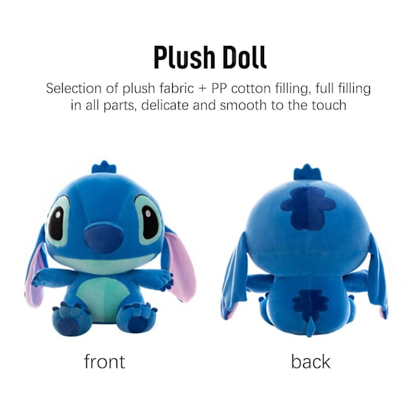Stitch-docka Lilo Stitch Angel plysch mjukdjur nalle barn födelsedagspresent Comfortcouple modeller Stitch-docka trasa docka födelsedagspresent blue 60cm