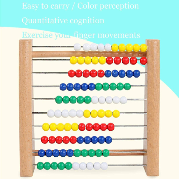 Abacus lapsille matematiikan esiopetusnumeroiden oppiminen Klassinen puinen lelu Kehityslelu Puiset helmet Hy