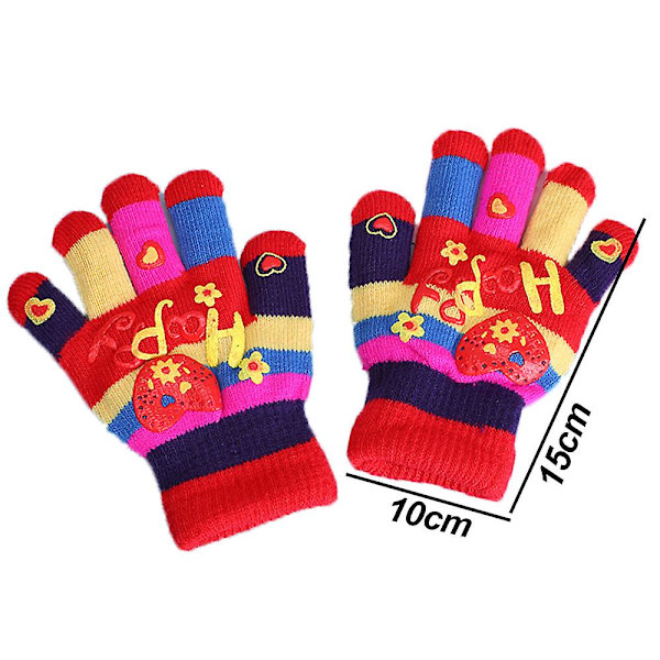 Børnehandsker til piger/drenge Unisex varme bløde vinterhandsker style 5