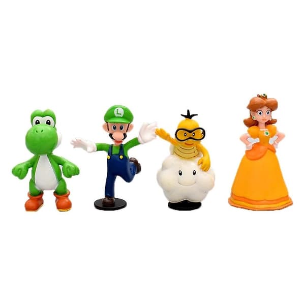 18 stk Super Mario Mini Figur Søte Leker Dukke Actionfigurer Samling Gave