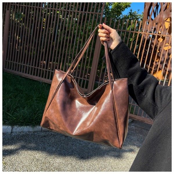 Vintage Handväska PU Läder Väska black