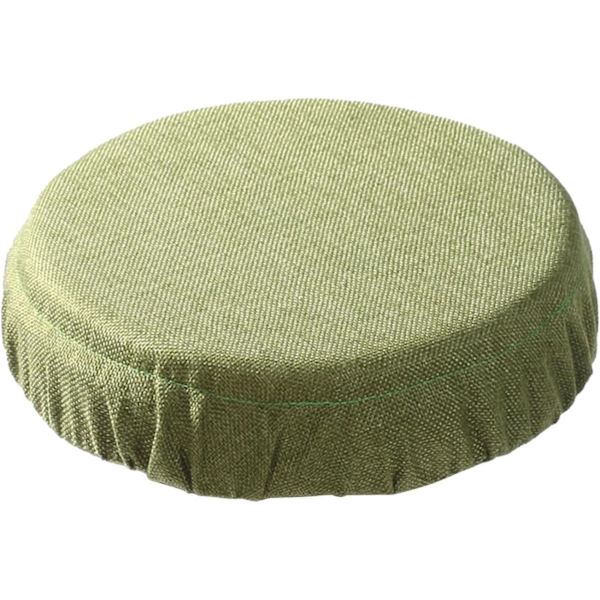 Hopfällbar pallkudde Sittdyna för stol Teleskopisk pallkudde Inomhus Utomhus Stadion Pallöverdrag Rund för ryggsäckssovrum Green Imitate linen