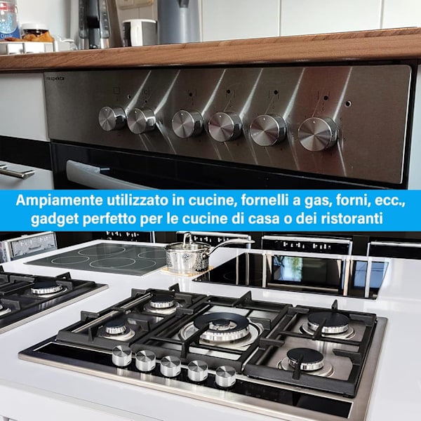 6 gasspisar, knappar