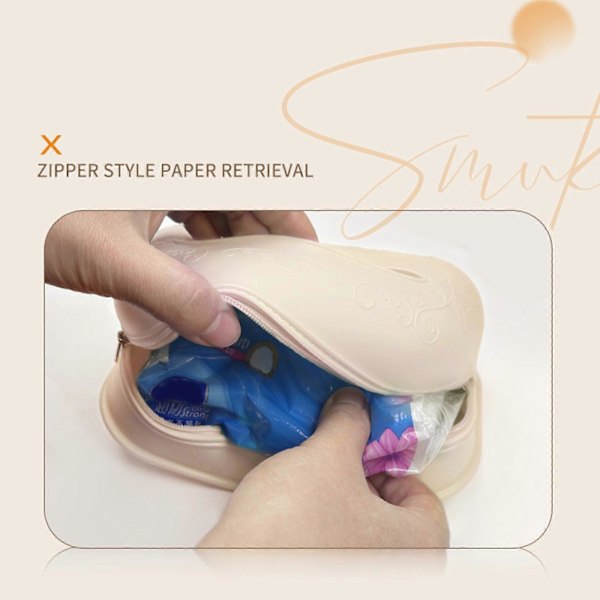 Stilig og Robust Silikon Tissuebeholder med Solid Base for Sikker Plassering i Enhver Setting Organisasjon Rosa Pink