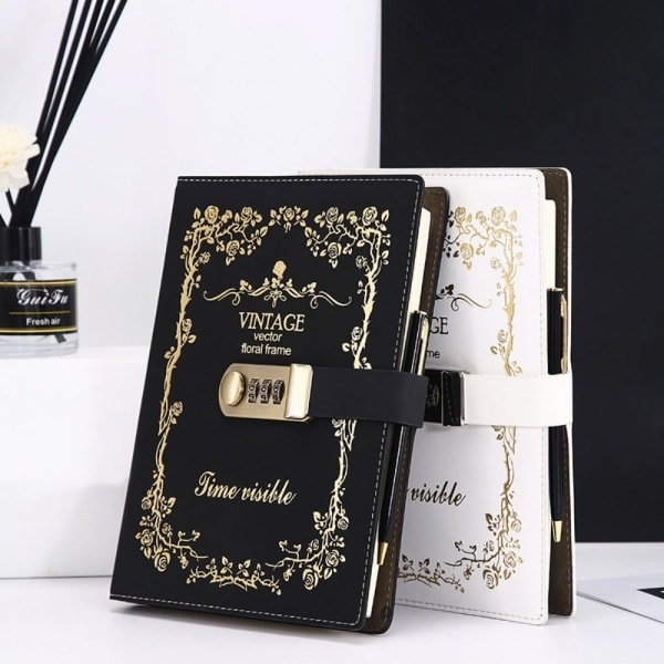 A5 Enkel konstnärlig retro handbok lösenordsbok dagbok anteckningsbok Brown