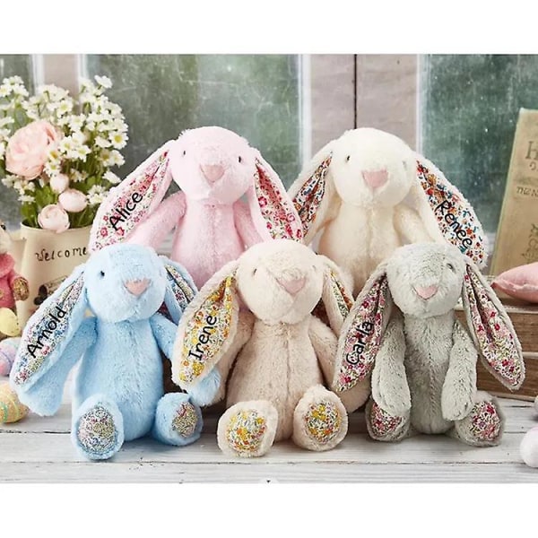 Barnens leksak Blossom Bunny Rabbit gosedjur plyschleksak White