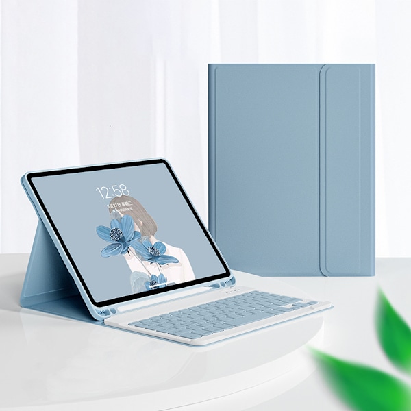 Kotelo näppäimistön kanssa iPad 9. 8. 7. 10.2 tuuman 2021 2020 2019 Sininen Blue