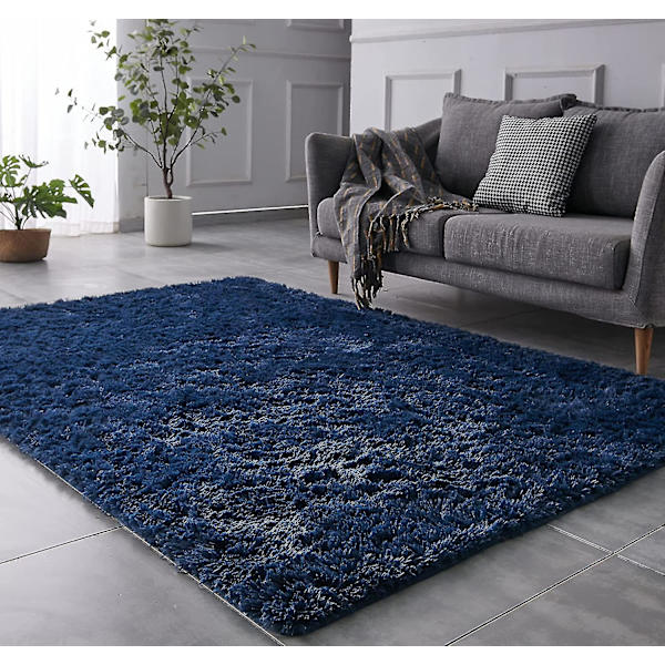 Super blød vinter varm tyk tæpper til stue plys tæppe børn soveværelse fluffy gulv hjem indretning shaggy måtte fløjl tæppe 40X60cm navy Blue