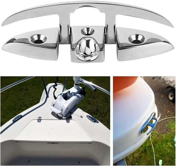 Båd Kile - Båd Klamper - Båd Udskiftning, 5 tommer Foldbar Flip Op Kugle 316 Rustfrit Stål Docking Dæk Hardware
