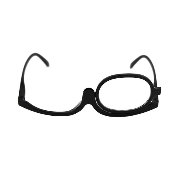 Unisex 180 graders rotation Foldemonokel Forstørrelsesglas Makeup Læsebriller Qinhai 2.50 Diopter Black